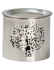 Silver Steel Incense Burner H 6 cm