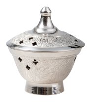 Nickel Plated Incense Bowl D 10 cm