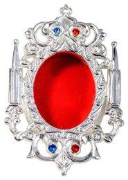 Silver Plated Wall Reliquary With Stones 8x11,5 cm