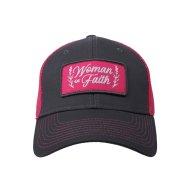 Woman Of Faith Grey & Pink Cap
