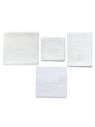 Set of 4 Linen with White Cross
