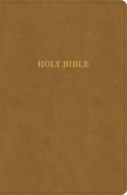 KJV Personal Size Giant Print Bible, Camel Suedesoft
