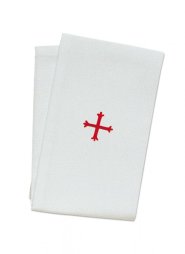 12" x 20" Red Cross Design Lavabo Towel