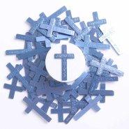 I Can Do All Things Blue Pocket Cross - Pack of 200