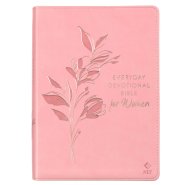 Devotional Bible NLT for Women Faux Leather, Pink