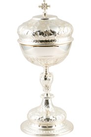 Silver Plated Ciborium with Gold Plated Inside H 33 cm