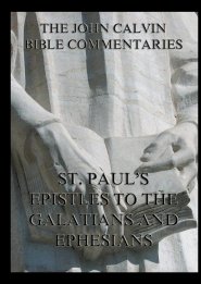 John Calvin's Bible Commentaries on St. Paul's Epistles to the Galatians and Ephesians:Biographically Annotated Edition
