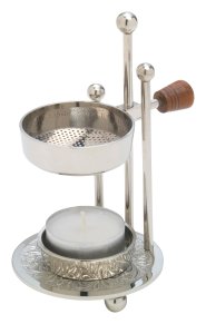 Nickel Plated Incense Burner H 11 cm