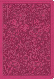 ESV Large Print Compact Bible, Red Letter (TruTone, Berry, Floral Design)