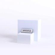 Badge Engraved Contemporary Apostle Silver Pin