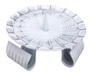 White & Silver Iron Candle Holder D 10 cm