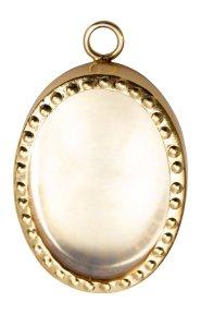 Gold Plated Oval Wall Reliquary H 6 cm
