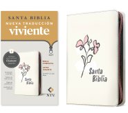 Biblia compacta NTV, letra gigante de zíper con Filament  (SentiPiel, Beige, Letra Roja)