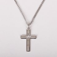 24" Cross Necklace with Dove Cutout