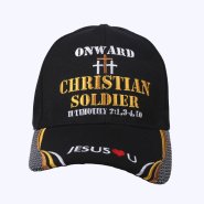 Onward Christian Soldier Black Cap