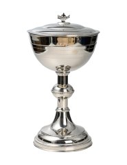 Nickel Plated Ciborium with Gold Plated Inside H 28 cm