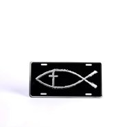 Fish Cross Silver Deluxe Autotag