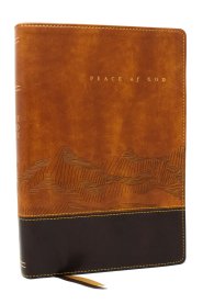 Peace of God Bible: Discover and Experience God's Shalom Throughout the Bible (NKJV, Brown Leathersoft, Red Letter, Comfort Print)