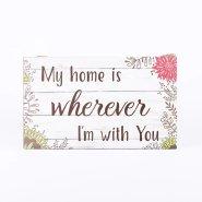 My Home Wood Wall Decor with Rope