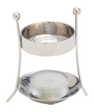 Nickel Plated Incense Burner H 8 cm