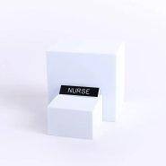 Badge Engraved Nurse Black Pin