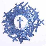 God Loves You Blue Pocket Cross - Pack of 50