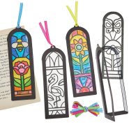 Summer Stained Glass Effect Colour-In Bookmark Kits (10 Pack)