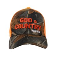 God & Country Camo and Orange Cap