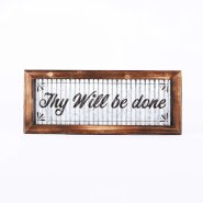 Thy Will Be Done Corrugated Tin Wall Decor