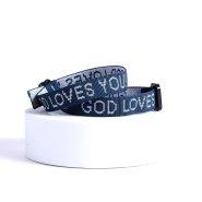 God Loves You Delta Blue Woven Bracelet - Pack of 25