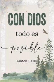 Spanish Plaque-With God Everything Is Possible (Con Dios Todo Es Posible) (Matthew 19:26)(4 x 6)
