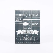 Taste & See Chalk Print Wood Slat Wall Decor