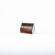 Sign Engraved Pew Reserved Walnut 3x4