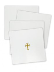 Set of 4 Poly Cotton with Gold Cross