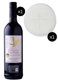 Poterion Fair Trade Red Altar Wine & Pack of 50 Priests Communion Wafers