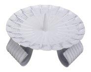 White & Silver Iron Candle Holder D 12 cm