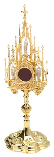 Gold Plated Neo-Gothic Reliquary H 40 cm