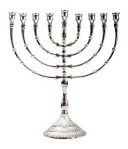 Nickel Plated Chanuka H 32 cm