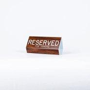 Sign Engraved Pew Reserved For Ushers Walnut 3x6
