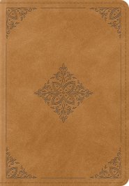 ESV Large Print Bible (TruTone, Nubuck Caramel, Fleur-de-lis Design)