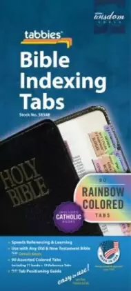 Tabbies Bible Indexing Tabs - Rainbow Coloured