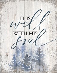 Wall Plaque-Timberland Art-It Is Well (11.75" x 15")