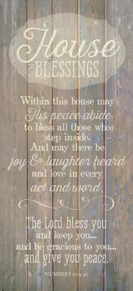 Wall Plaque-New Horizons-House Blessings (5.5" x 12")
