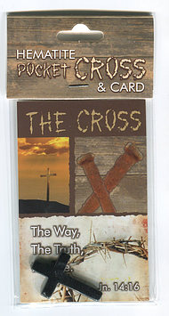 Hematite Pocket Cross Pack of 50