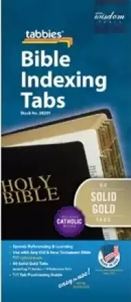 Bible Index Tabs Solid Gold - Catholic