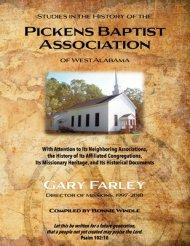 Studies in the History of the Pickens Baptist Association of West Alabama