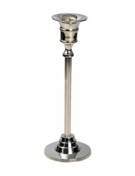 Nickel Plated Candle Holder H 20 cm