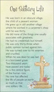 One Solitary Life Prayer Cards | Free Delivery @ Eden.co.uk