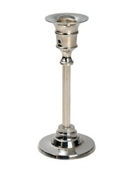 Nickel Plated Candle Holder H 16 cm