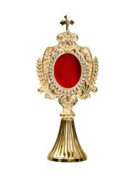 Golden Plated Reliquary H 22 cm